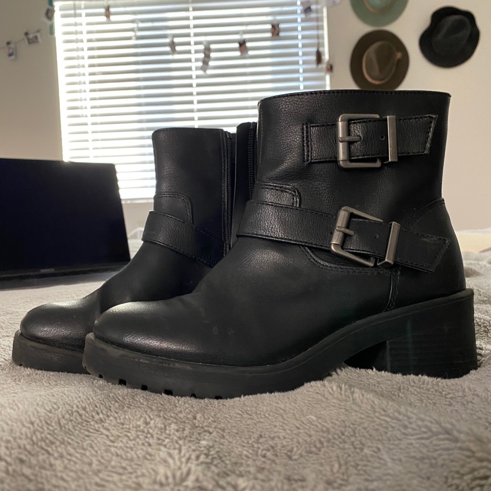 Pleather Moto boots